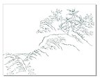 山 黑白画