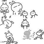 兔斯基矢量素材