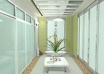 圆方阳台效果图