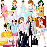卡通 时尚 美女