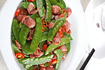 红椒扁豆炒香肠