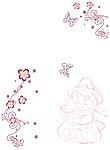 蝴蝶 小姑娘 花