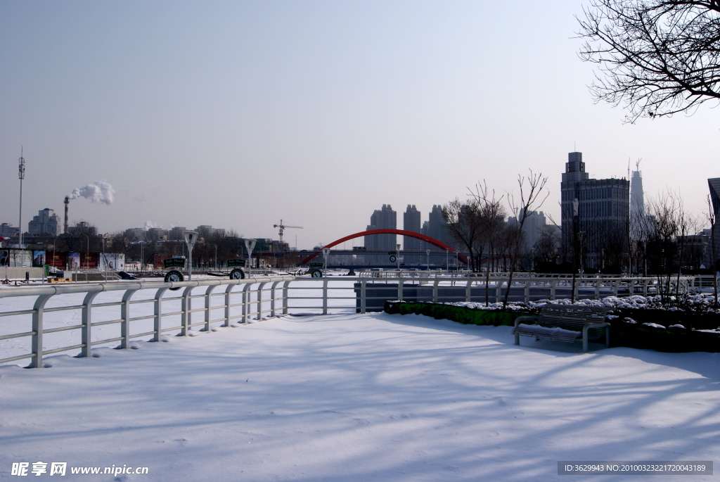 雪后的海河公园