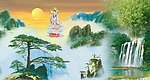 黄山迎客松全景图