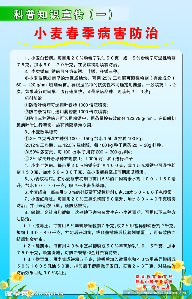 小麦春季病害防治