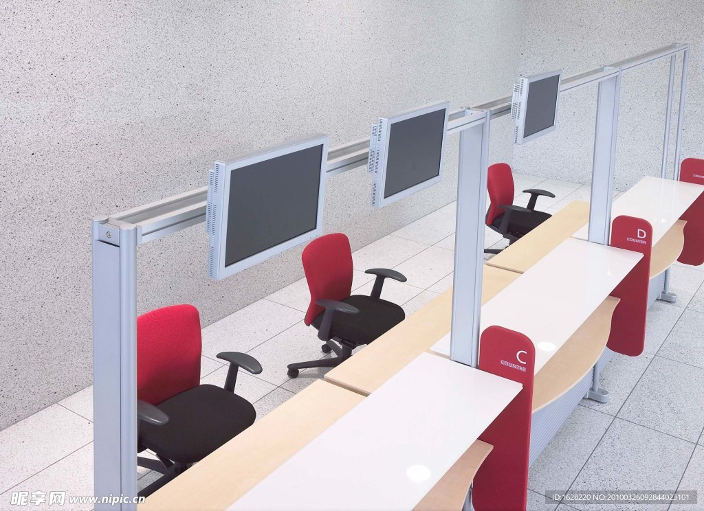 现代室内办公家具实景照片