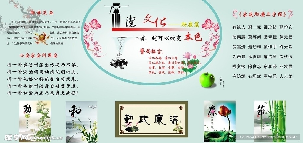 廉洁展板