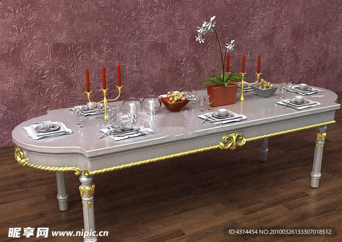 精致欧式家具华丽餐桌