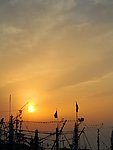 夕阳 日落 船 黄昏