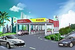加油站效果图