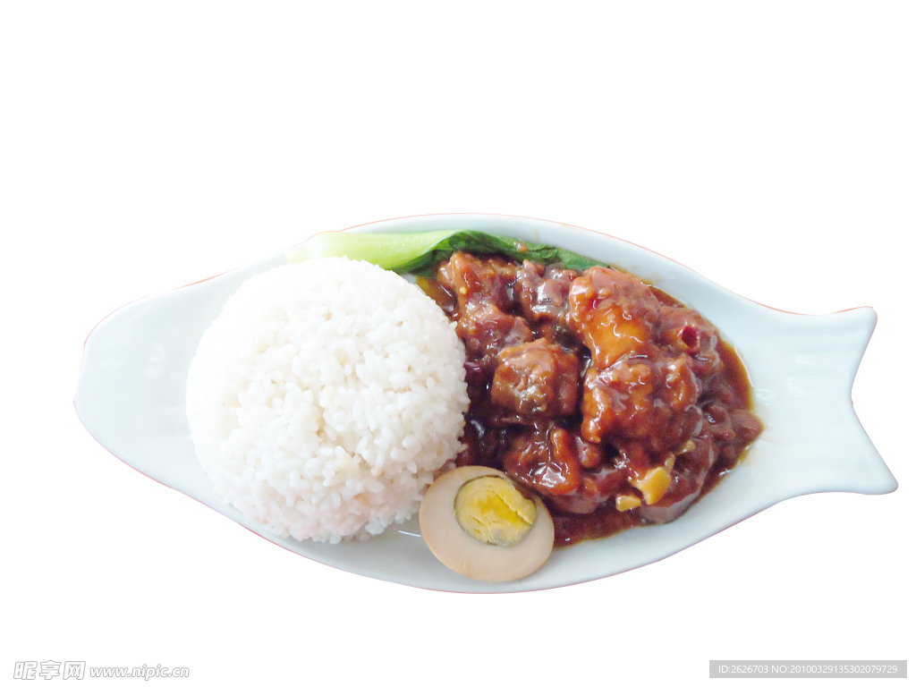 鸡块扣肉饭
