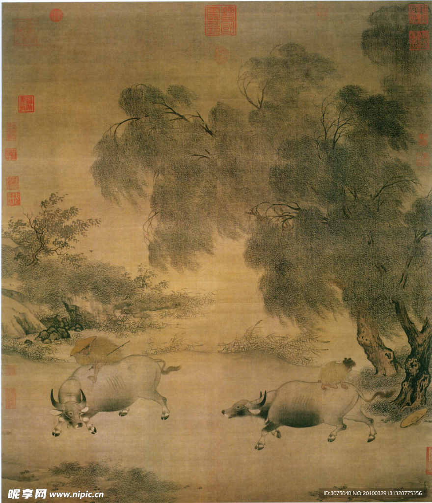 牛娃牧归图