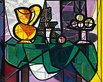 毕加索油画Boccale e fruiteria