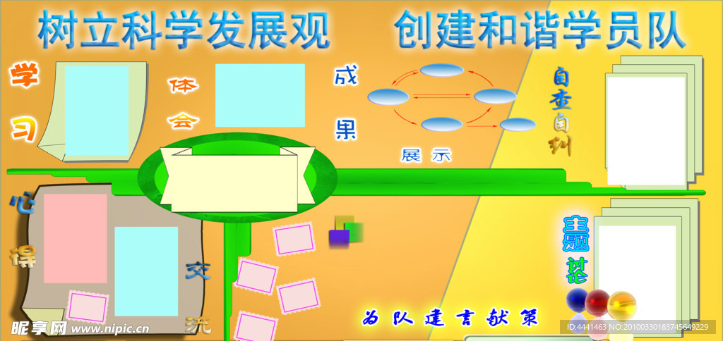 科学发展观展板模板