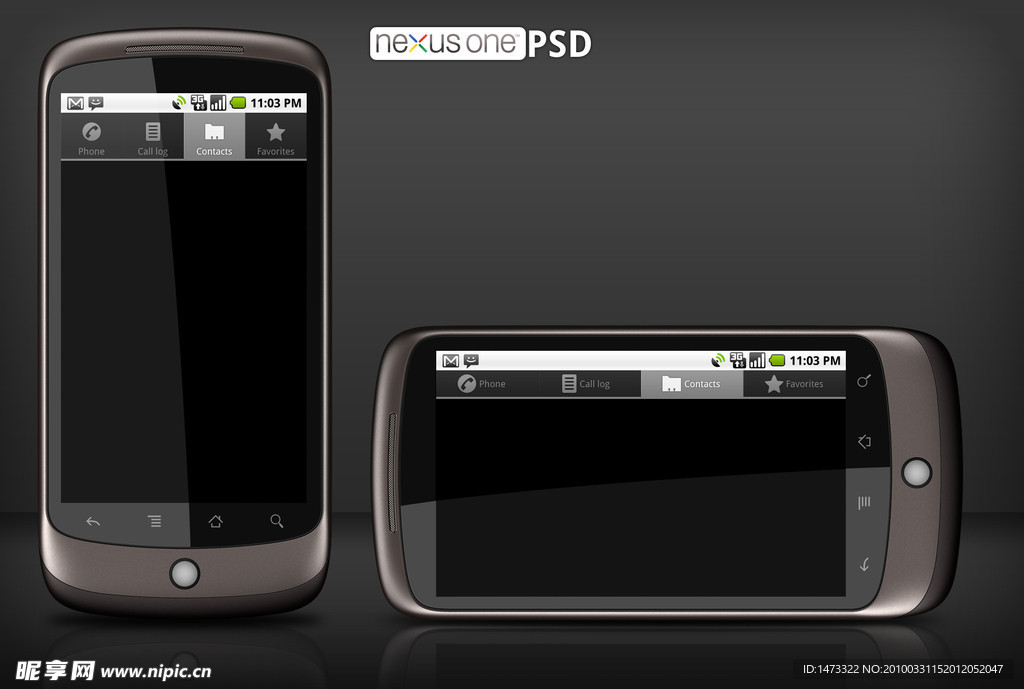 Google Nexus One手机分层模版素材
