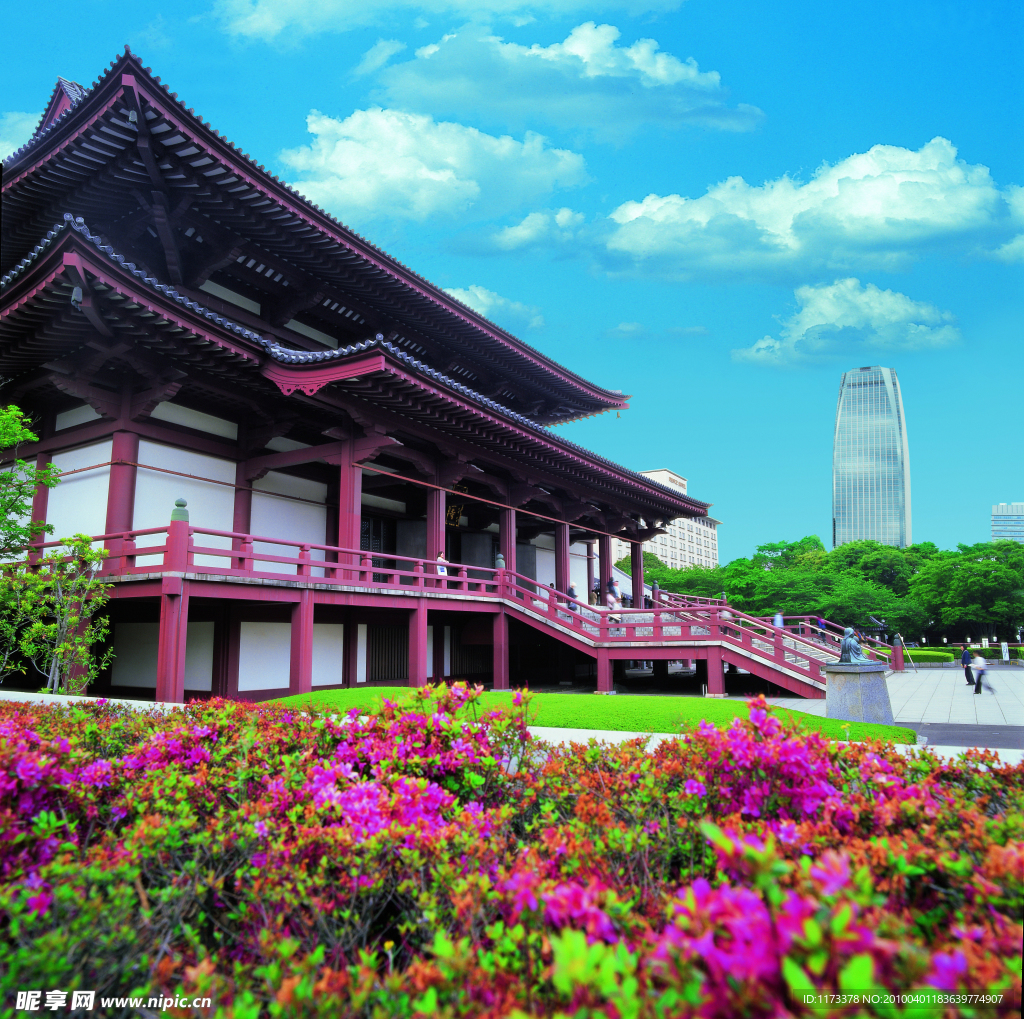 山水风景 风景名胜 建筑景观 自然风景 旅游印记 东京ZOZO寺庙 爱宕山