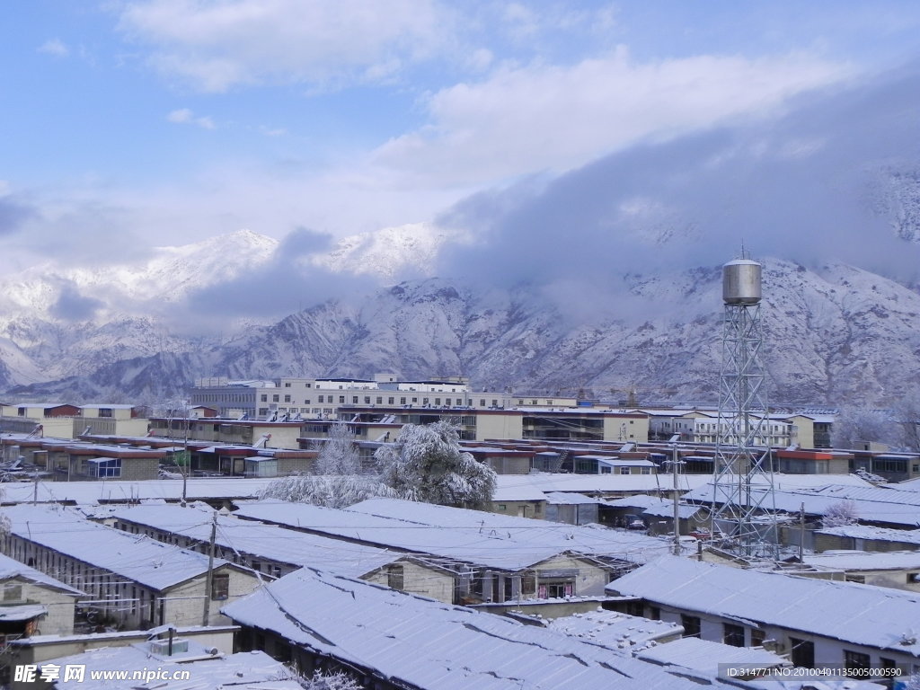 拉萨2010雪景