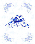 蓝玫瑰花纹