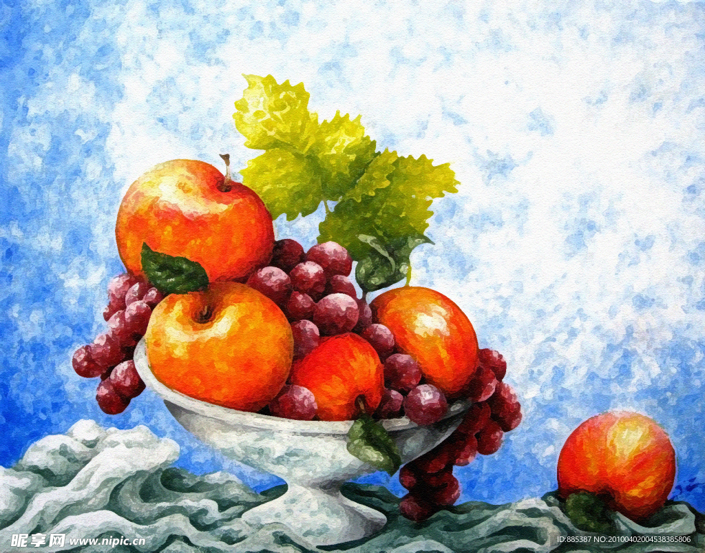 油画水果