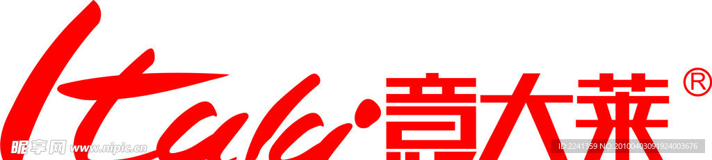 意大莱矢量标志