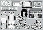 怀旧1985矢量素材