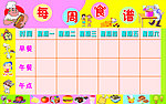 幼儿园食谱时间表