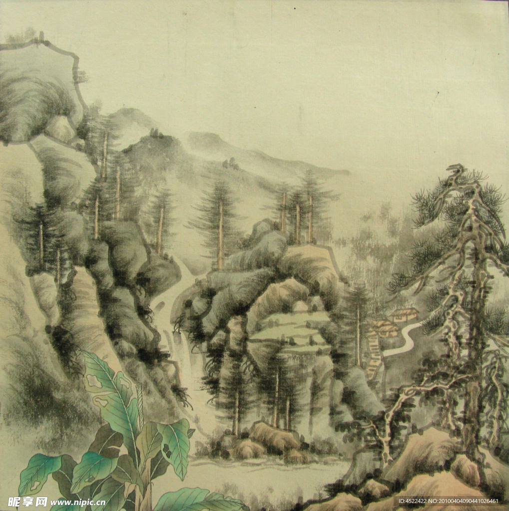 文波 山水册页之三