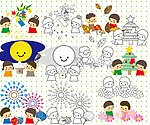 日本风情可爱儿童