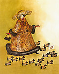 油画妇女