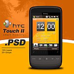 HTC Touch2触摸屏手机分层PSD
