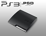 Sony PlayStation3 PS3 游戏机分层素材