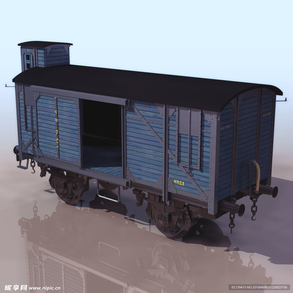 3D模型图库 交通工具 火车 车厢