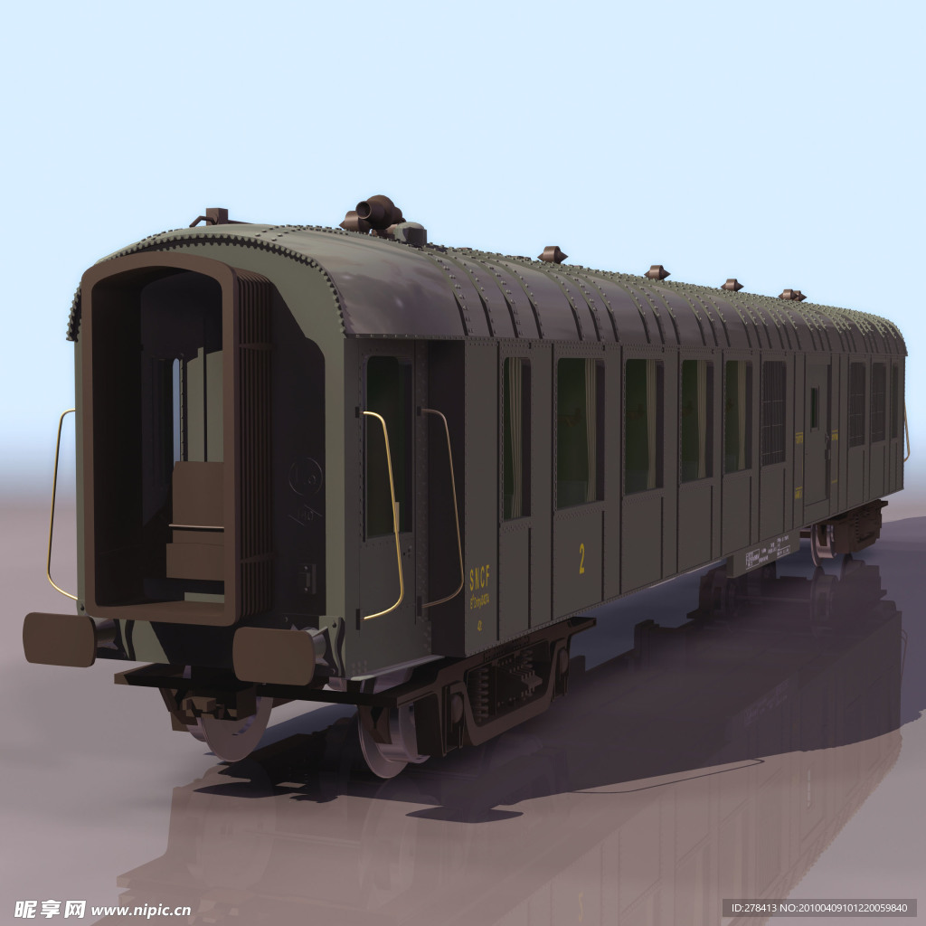 3D模型图库 交通工具 火车 车厢