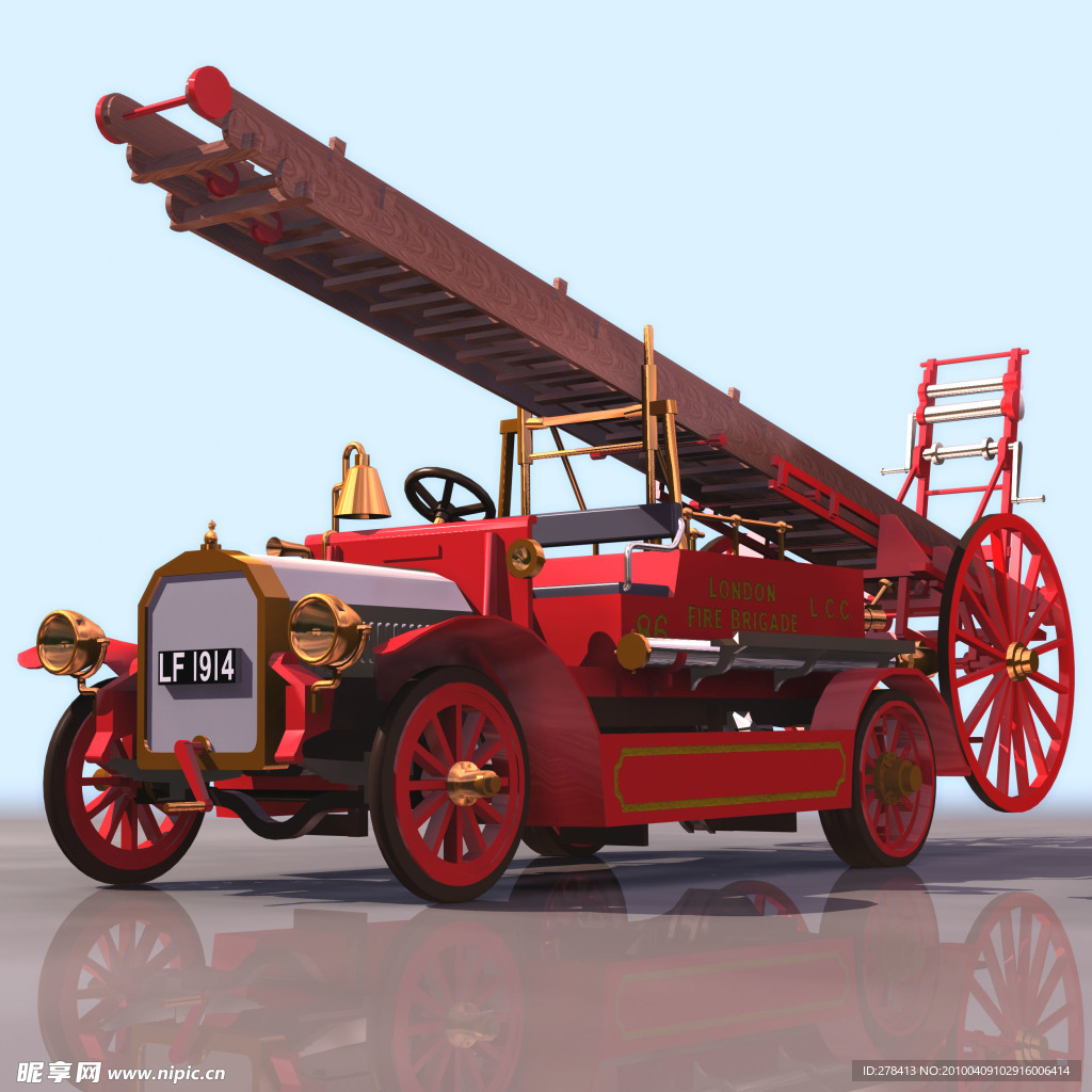 3D模型图库 交通工具 救援车 复古车