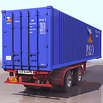 3D模型图库 交通工具 卡车 货车 货柜箱
