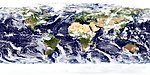 陆地表面海洋的颜色海冰和云(卫星图)