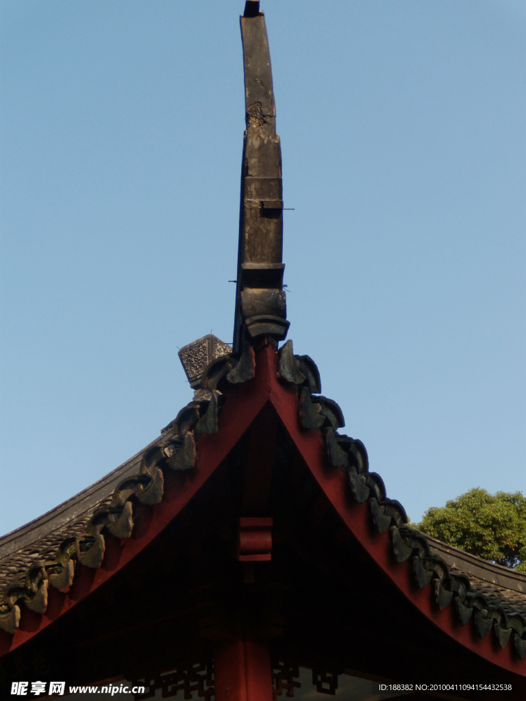 古代凉亭一角