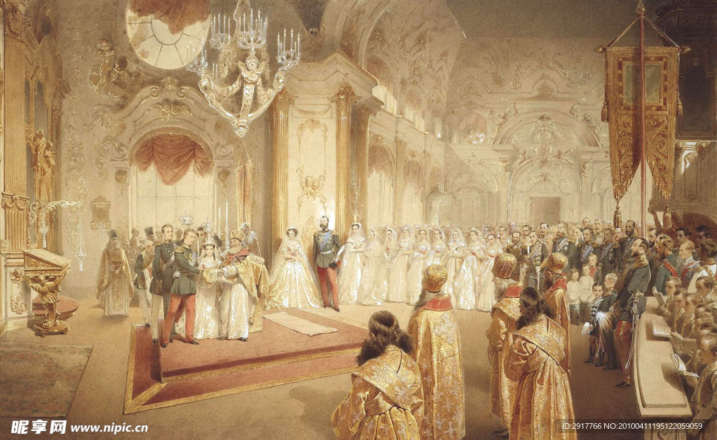 王储亚历山大与丹麦公主达格玛的婚礼