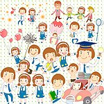 卡通学习人物