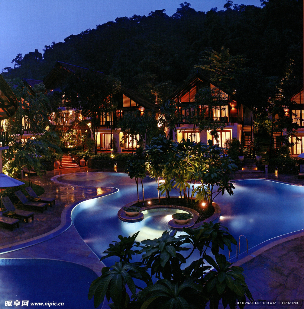 国外旅游夜景摄影照片