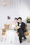 白色婚纱照