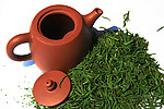 茶壶 紫砂壶 茶叶 绿茶