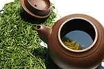 茶壶 紫砂壶 茶叶 绿茶