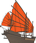 古代帆船AI矢量格式素材