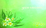 白色小花夏日怀旧名片