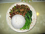 酸豆角肉沫饭