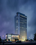 公建办公楼夜景效果图