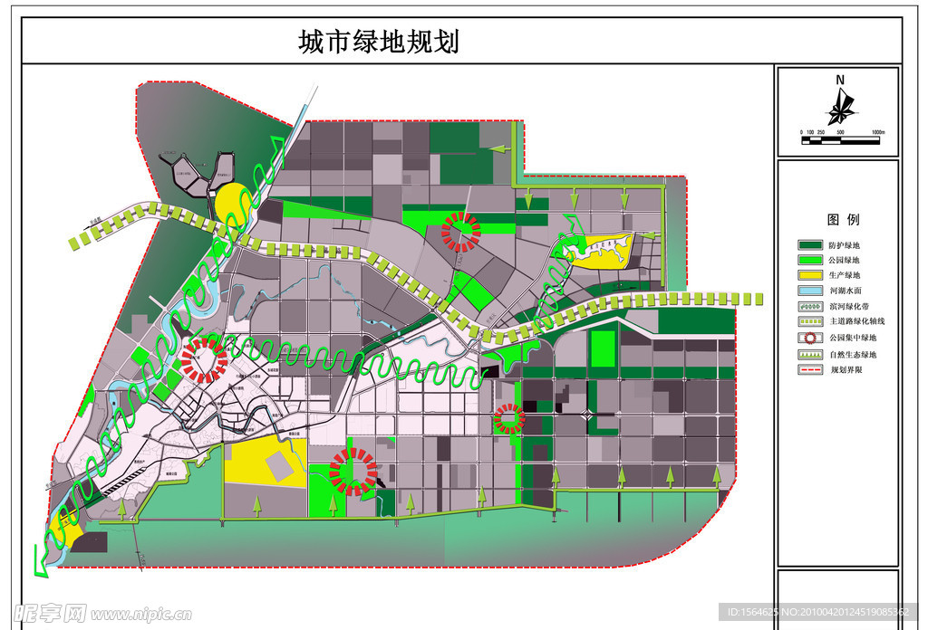 城市绿地规划图