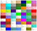 设计常用专色CMYK与RGB色值对照表