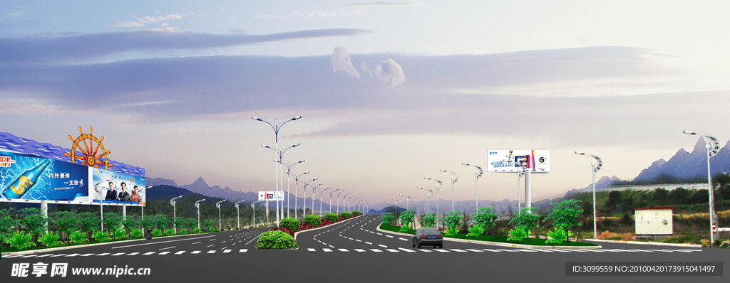 道路日景